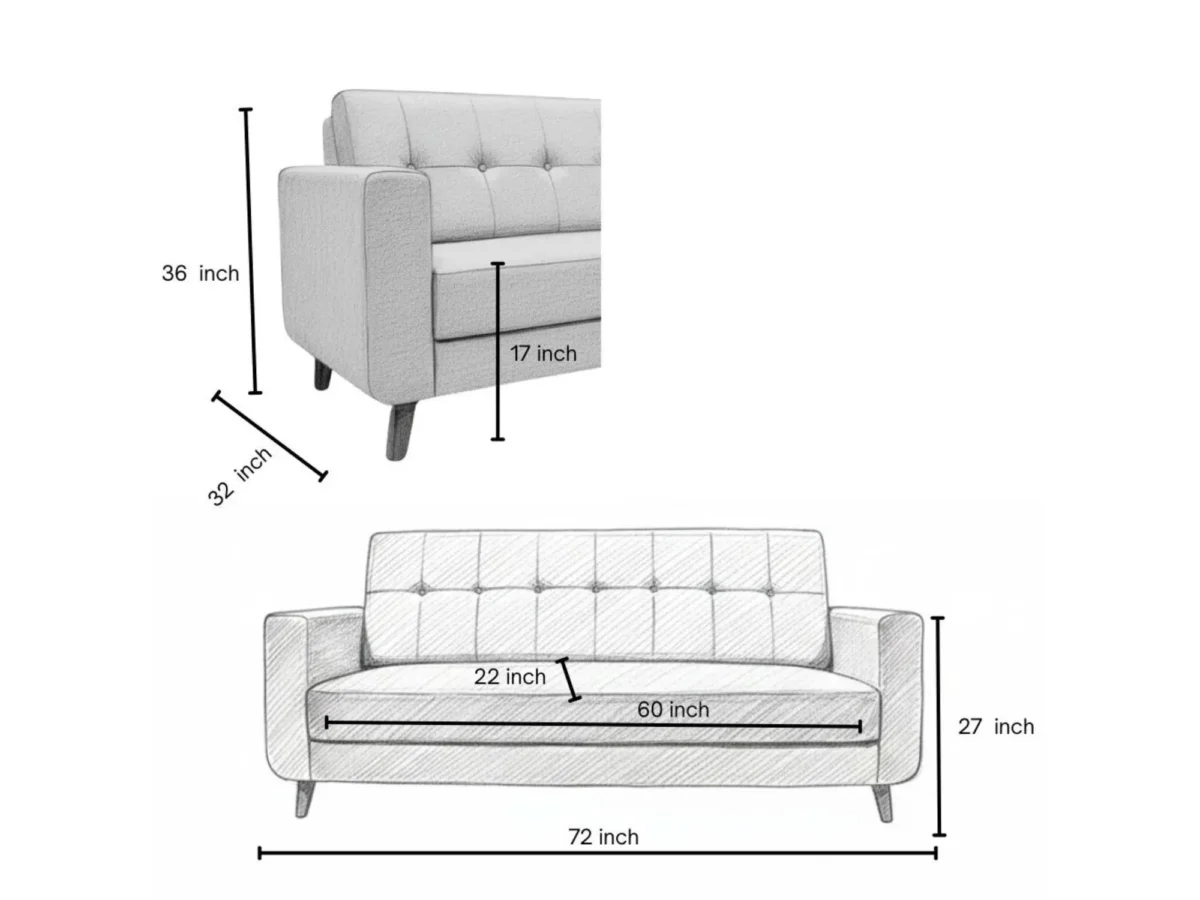3 Seater Sofa (KFTH001) - Image 5