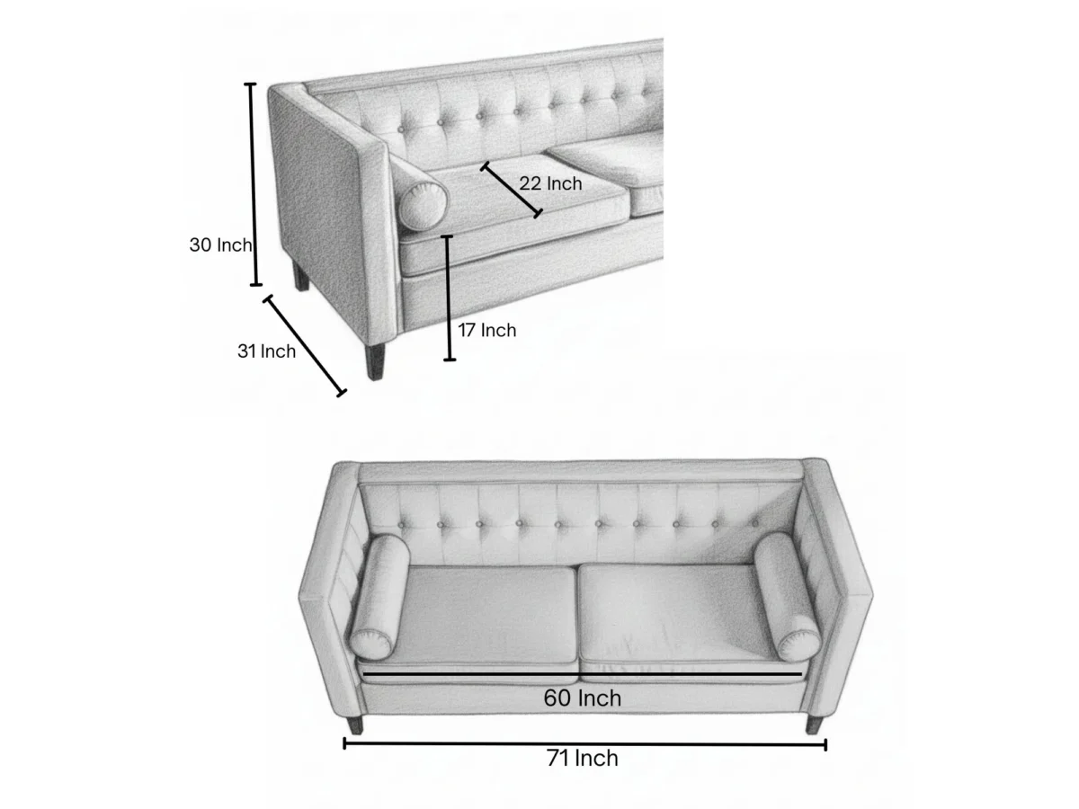 3 Seater Sofa (KFTH012) - Image 6