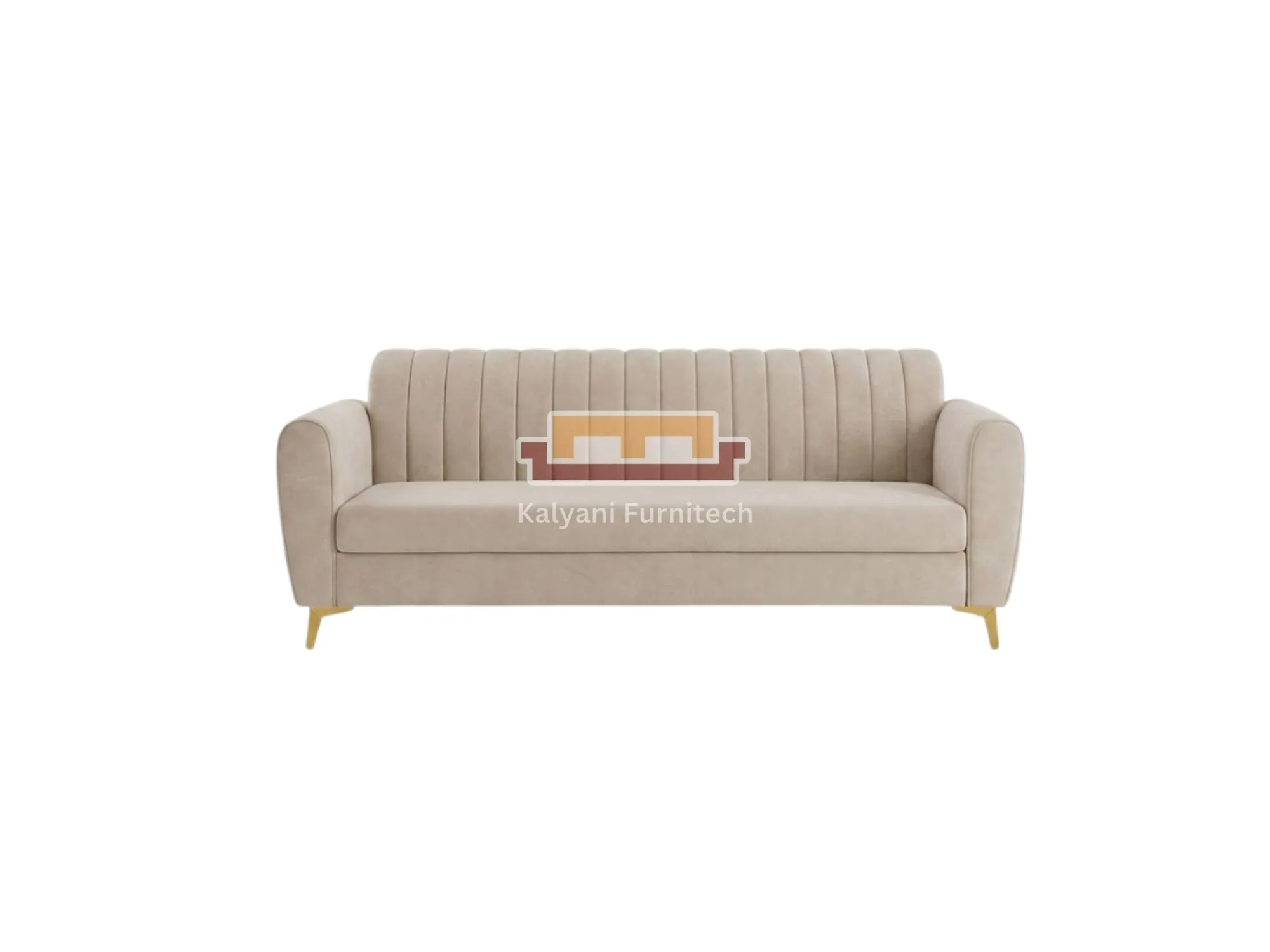 1 3 Seater Premium Channel-Tufted Sofa